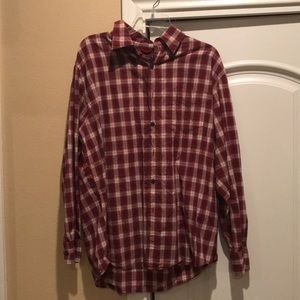 Plaid Button Up Collared Shirt
